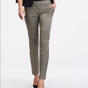 Ann Taylor Gold & Black Cropped Pants size 14P